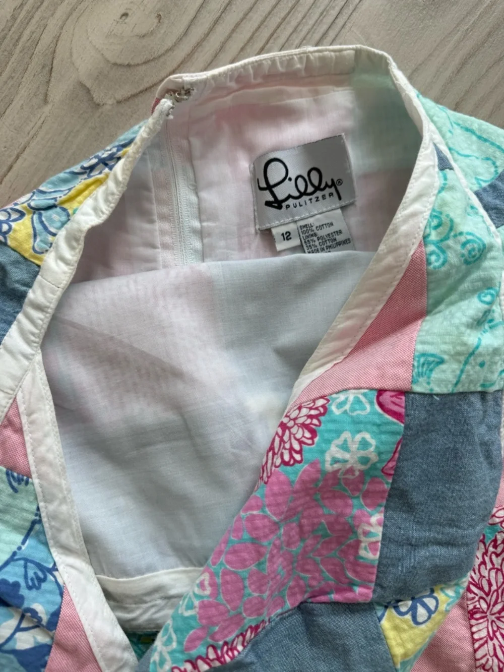 Lilly Pulitzer Vintage Patchwork Dress Girls 12